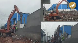 HYDRA demolishes illegal encroachment at Appa Cheruvu Rajendra Nagar [upl. by Inus793]