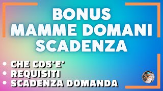 Come richiedere Bonus Mamme domani [upl. by Lindsay]