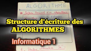 Résumé ALGORITHMES ✅️  toutes les syntaxe dAlgorithmique   Informatique 1 [upl. by Koo]