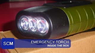 Inside the box Simpeak Portable LED Flashlight Dynamo amp Solar Powered [upl. by Toblat]