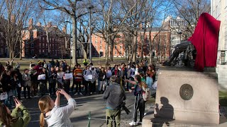 More than 70 Students Protest Embattled Harvard Professor Comaroff’s Continued Employment [upl. by Anoel]