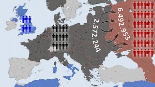 World War II Every Day with Army Sizes [upl. by Ylehsa]