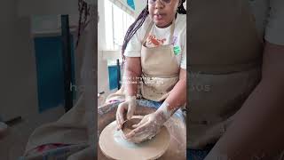 Trying wheel pottery classes in your 30s ceramics newhobbies [upl. by Erdreid458]