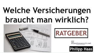 Welche Versicherung braucht man wirklich So Geld bei Versicherungen sparen [upl. by Toolis]