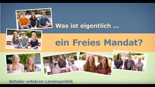 Folge 2 Das Freie Mandat – Schülerinnen und Schüler erklären Landespolitik [upl. by Parris]