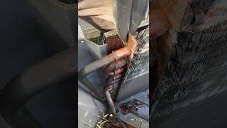 Condenser COIL LEAK Repair hvac airconditioning hvacrepair [upl. by Cutlip]