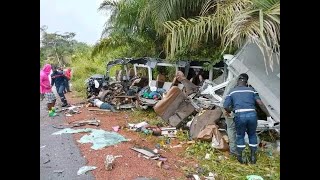 🔴 ACCIDENT SUR LA ROUTE DE SANGMELIMAYAOUNDÉ 😭 [upl. by Anauqes710]