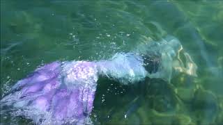 Real Mermaid Phantom Swimming Video Footage of a Mermaid Performer in Lake Michigan mermaid [upl. by Aihsekram292]