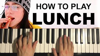 How To Play  Billie Eilish  LUNCH Piano Tutorial Lesson [upl. by Nannah]