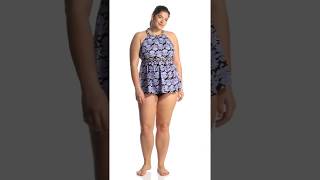 Fit4U Plus Size Woodstock Tankini Top  SwimOutletcom [upl. by Nollahp]