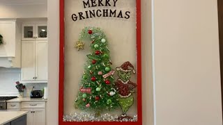 MAKE A GRINCH CHRISTMAS TREE GLASS ON GLASS RESIN amp GLASS ART TUTORIAL [upl. by Ardnekat]