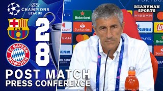 Barcelona 28 Bayern Munich  Quique Setien Conferencia De Prensa  Champions League  ESPAÑOL [upl. by Haidabej582]