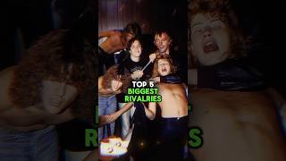 TOP 5 BIGGEST RIVALRIES OF ROCK BANDS shorts musichistory musicshorts [upl. by Dalila]