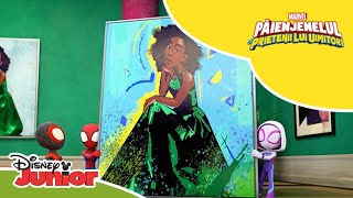 🎨 Atac la operele de artă  Păienjenelul Marvel și prietenii lui uimitori  Disney Junior România [upl. by Ahsinor]