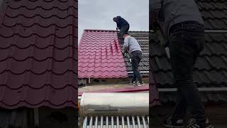 Installation tutorial for metal roof tiles [upl. by Ahsienel]