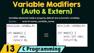 Variable Modifiers − Auto amp Extern [upl. by Ymorej568]