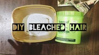 DIY Bleached Hair  Mixing Bremod Bleach Powder and Bremod Developer [upl. by Cohby307]