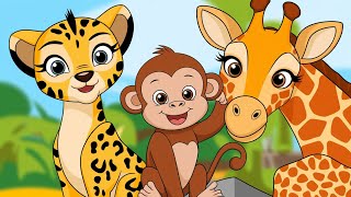 Zoo Animal Sounds Song  Learn Cheetah Snake Crocodile and More  US amp UK Kids Song [upl. by Ellessig]