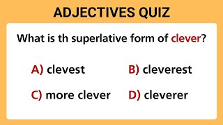 Comparative And Superlative Adjectives Quiz  Comparative And Superlative Quiz [upl. by Amalea]