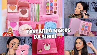 TESTANDO MAKES DA SHEIN✨ shein testandomake [upl. by Necyrb334]