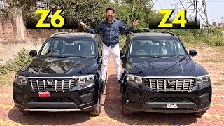 Scorpio N Z6 VS Z4 🔥Comparison  Just Rs 1 lakh Difference 😨👌🏻 [upl. by Siuoleoj]