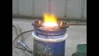 How to build a small cast iron melting furnace [upl. by Eetsirk]