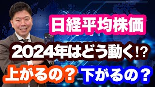 【日経平均株価】2024年は上がるの？下がるの？どう動く？？ [upl. by Noirret850]