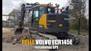 Pelle à chenille Volvo ECR145E Installation système GPS [upl. by Ailatan]