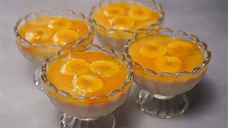 Banana Milk Dessert  Easy Delicious No Bake Dessert Recipe  Yummy [upl. by Dionne]