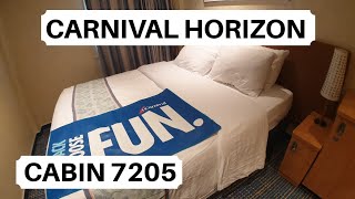 Carnival Horizon Cabin 7205 Category 4J Interior Stateroom with Picture Window [upl. by Lawton]