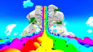 THOUSANDS OF BALLS VS HUGE WATERFALL I BROKE IT  Marble World [upl. by Ikin]