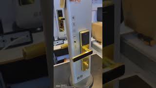 Hotel RF Card lock in gold colormcpolock hotellock mifarelock lockfactory [upl. by Haduj]