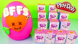 Play Doh Giant Surprise Egg Videos BFFS Kidrobot Blind Boxes DCTC Playdough Disney Cars Toy Club [upl. by Danit247]