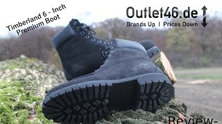 Timberland 6Inch Premium Boots Schwarz DEUTSCH l Review l On Feet l Overview l Haul l Outlet46de [upl. by Soluk]