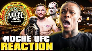 Israel Adesanya Reacts To The UFC Noche Event amp INSANE Sphere Production [upl. by Eirb]