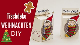 DIY Weihnachtliche TischdekoWeihnachtsdeko selber machenganz einfach [upl. by Aihtekal]