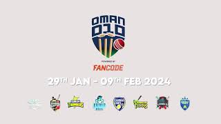 Oman D10 powered by Fancode  Round 2  Match 4  Qurum Thunders vs Bousher Buster [upl. by Ruffi]