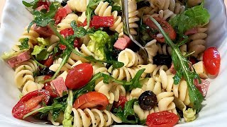 PASTA SALAD 2 WAYS Italian Pasta Salad amp Creamy Tuna Pasta Salad [upl. by Ilario]