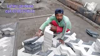 Lahiru garden service 0786779644landscapegewathu alankaranayainterlogpavinggrass car path [upl. by Anikes]