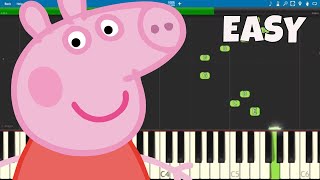 Peppa Pig Theme Song  EASY Piano Tutorial [upl. by Ayeki358]