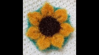 다비다뜨개 코바늘 해바라기수세미뜨기 Crochet Sunflower Dish Scrubbie 20 [upl. by Sarette130]