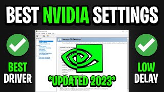 BEST NVIDIA Control Panel Settings For GAMING UPDATED 2023 [upl. by Acirne]