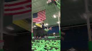 Double BACKFLIP off Trapeze backflip flips parkour insane [upl. by Casi504]