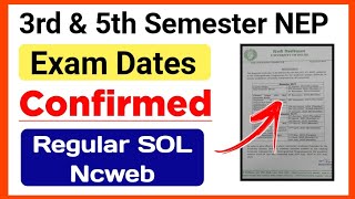 DU SOL 3rd  5th Semester Exam Dates 2024  Du Academic Calendar 2024  Du 35 Semester Exam 2024 [upl. by Marleen]