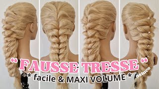 Astuce coiffure FACILE tresse avec VOLUME  DIY coifure simple et belle  new coiffure mariage 2024 [upl. by Ladnar]