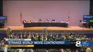 Tempers flare during Hernando County school board meeting over controversial Disney film [upl. by Acirrej750]