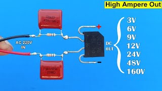 Convert 220 volt to high AMP 3v6v12v24v110v180v DC LED driver Transformerless multi output [upl. by Yrem]