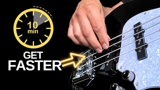 10 Min RightHand Exercise for PRECISION and SPEED for Bass with tabs [upl. by Artinak750]