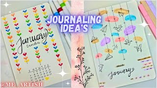 Journaling ideas  front page design  Aesthetic 🌷😍meartish saniya trending youtube journaling [upl. by Kihtrak]