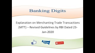 Merchanting Trade Transactions MTT–Revised Guidelines Issued By RBI on 23Jan2020 Explanations [upl. by Euqirne]